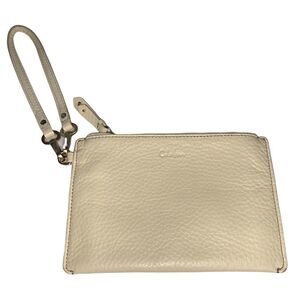 Cole Haan Light Yellow Leather Wristlet